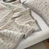 Conjunto de Colcha Acolchoada de Algodão e Linho Lavada em Alta Temperatura Novo para Primavera e Verão Conjunto de Três Peças Colcha 100% Algodão Classe A Peça Única Capa de Edredom Fresca e Simples