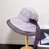 Sombrero de Sol con Parches de Malla y Lazo para Mujer, Sombrero de Pescador de Ala Ancha para Protección Solar de Verano, Sombrero de Sol Ligero y Transpirable