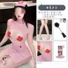 Lencería Sexy Cosplay de Enfermera de Corazón Puro Juego de Rol Caliente Abertura Lateral Pijamas Apasionados Sin Quitarse Tallas Grandes Dropshipping