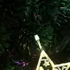 Decoração de vitrine de shopping para árvore de Natal folhas verdes mais lâmpada de fio de cobre branco quente joias de fibra óptica árvore atacado transfronteiriço