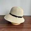 Chapéu de Palha Grande com Aba para Proteção Solar Estilo Japonês para Mulheres, Chapéu de Sol Dobrável para Praia em Férias Litorâneas, Chapéu de Pescador Casual