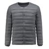 Nueva Chaqueta Ligera de Plumas 2025 para Hombre Cuello Redondo Cuello V Variable Chaqueta de Relleno para Jóvenes y de Mediana Edad Interior