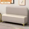 Banqueta para Cambiar Zapatos de Madera Maciza Sencilla con Respaldo Taburete de Almacenamiento Asiento para Dormitorio Almacenamiento Sofá Largo Sofá tipo Cabina Montado en Pared Tapicería Suave