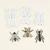 Moldes de Silicone Realistas em Formato de Insetos para Halloween - Moscas, Aranhas, Baratas e Centopeias - Moldes de Gesso Squishy para DIY de Pegadinhas