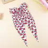 Accesorio para el Cabello Floral Estilo Coreano con Cola Larga Estampada, Pasador de Mariposa Estilo Pastoral Hecho a Mano, Pasador de Tela Dulce