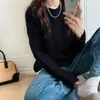 Suéter de punto trenzado retro coreano para mujer, otoño invierno, engrosado, cuello redondo, jersey, estilo holgado y perezoso, top interior