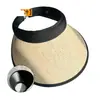 2024 Nuevo pasador de pelo sombrero de paja de ala grande protección solar verano ciclismo protección UV vacío sombrero de copa sombrero de sol protección solar sombrero de sol
