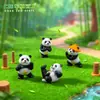 Miniatura de Panda de Artes Marciais Plástico PVC Ornamento de Mesa Acessórios de Decoração DIY para Jardinagem e Paisagismo
