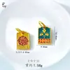 Colgante de Esmalte de Peonía de Lujo Accesorios para Joyería DIY Cuentas de Oro Arena Antigua Cobre Chapado en Oro Tendencia Nacional Gema Roja Vajra