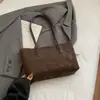 Bolso de Hombro Versátil tipo Cubo para Axila Gran Capacidad Casual Retro para Mujer Bolso Tote para el Trabajo y Viajes de Negocio Comercio Exterior Transfronterizo
