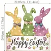2025 Conejo Huevo de Pascua Letrero de Puerta de Madera Decoración Pascua Primavera Letrero de Puerta Imagen Floral Amazon