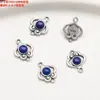 Plata de Ley S925 Ruyi Turquesa Lapislázuli Ágata Rojo del Sur Broche de Gancho Accesorios Vintage Carácter de Fortuna Pulsera Colgante Broche