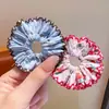 Goma para el pelo de niña estilo coreano con encaje de doble capa para moños, alta elasticidad, suave con el cabello, lindo accesorio para el pelo