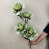 Venda Direta de Fábrica Estilo Europeu Peônia Única Brilhante Floral de Chão para Hall de Hotel Decoração de Interior Residencial