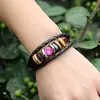 Pulseira de casal loja 5 yuan joias atacado pulseira de couro retrô venda direta pulseira de couro popular japonesa e coreana