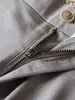 Pantalones Casuales 9Mu para Hombre, Pantalones Largos de Pierna Recta Transpirables de Cintura Media para Verano, Ligeramente Elásticos, Caída Suave, Slim-Fit de Negocios para Hombre 23111