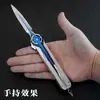Producto Periférico para Videojuegos Delta Polaris Cuchillo de Resorte de Dos Vías 22cm Modelo de Arma Metálica Adorno de Arma de Aleación