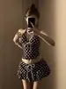 Traje de baño de dos piezas con falda para mujer 2026, estilo francés de lunares de alta gama, dulce y puro, estilo vacacional, bikini sexy