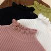 Camiseta Interior para Niñas Otoño e Invierno Suave Ceroso Suéter Pulóver para Bebé Camiseta Interior de Punto para Niños Suéter Grueso de Cuello Medio Alto Top