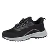 Zapatillas para Hombres Mayores, Malla Fly-Knit Transpirables para Caminar para Personas de Mediana Edad y Mayores, Ligeras de Suela Gruesa, Zapatos de Padre, Zapatos de Viaje para Hombres