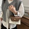 Bolso de Mano Retro de Moda Transfronteriza con Contraste de Color para Mujer 2025 Nuevo Texturizado Simple de Hombro Cruzado Pequeño Bolso Cuadrado