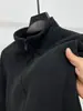 Jaqueta Cardigan Masculina 2025 Outono/Inverno com Gola Alta e Zíper Jaqueta Masculina Quente de Lã Polar Cor Sólida Homem