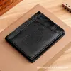 Ventas Directas de Fábrica Portatarjetas Rfid de Piel de Vaca de Primera Capa Portatarjetas Ultradelgado Múltiples Ranuras para Tarjetas Portadocumentos de Piel Genuina Funda de Piel para Licencia de Conducir