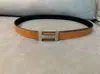 Novo Cinto Fino Feminino Estilo Coreano Simples Cor Doce Fivela Dourada Letra H Formato I Atacado Transfronteiriço Cinto Fino