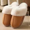 26 Zapatillas de Felpa Nuevas para Otoño/Invierno Estilo Pareja Hombres y Mujeres Calientes para Interior/Exterior Zapatillas de Algodón