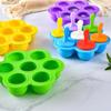Caja suplementaria de silicona para bebé Caja de suplemento alimenticio de silicona Procesamiento de 7 orificios DIY helado molde de hielo