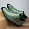 Amazon Aliexpress Popular Transfronteiriço 48 Tamanho Grande 47 Bico Fino Botas Martin Britânicas Botas Curtas Masculinas Sapatos de Couro Masculinos Britânicos
