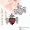 Colgante de Teléfono Móvil con Alas de Corazón Gótico Retro Personalizado Transfronterizo Europeo y Americano, Collar, Pulsera, Accesorios de Joyería