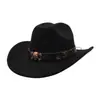 Aliexpress Amazon Wish Sombrero de Ala Ancha para Hombre y Mujer Lana Sombrero de Copa de Una Línea Sombrero de Jazz Sombrero de Vaquero Yzd083