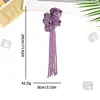Venta al por mayor del fabricante Adornos de Flor Bordada con Borla de Cristal Rosa Parches Bordados Accesorios para Ropa Corsage DIY