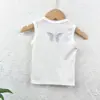 Chaleco de Verano para Niñas, Elegante Marca de Moda Infantil Versión Coreana con Bordado de Mariposa de Dibujos Animados, Adecuado para Usar Tanto por Dentro como por Fuera