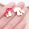 Estilo Cuento de Hadas Aleación de Zinc Goteo de Aceite Casa Champiñón Colgante DIY Pendientes Hechos a Mano Llavero Accesorios de Joyería Materiales