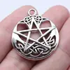 30x 35mm 5.7g multicolor AliExpress ebay caliente accesorios DIY pentagrama de brujería colgante