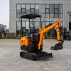Escavadeira Agrícola de Jardim Pequena Escavadeira de Esteira com Rodas Escavadeira Mini Multifuncional para Construção Máquina de Gancho para Construção