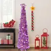 Decoraciones Plegables para Fiesta Navideña, Árbol de Navidad Plegable, Disco Morado Senna, Best-Seller Transfronterizo de Amazon