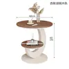 Mesa lateral de luxo leve, mesa lateral de sofá para sala de estar, pequena mesa redonda para varanda, mesa criativa de alta qualidade, pequena mesa de centro para uso doméstico, outros