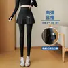 Pantalones de falda de dos piezas de imitación de estilo nuevo, finos de cintura alta con bolsillos, pantalones de yoga para exteriores, leggings deportivos elásticos de talla grande, transfronterizos