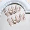 Temperamento Flash Ojo de Gato Leopardo Champagne Blanco Elegante Estilo Ins Europeo y Americano Armadura Portátil de Diamante 30 Piezas