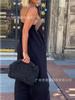 Amazon Transfronterizo 2025 Verano Moda Comercio Exterior Europea y Americana Nuevo Vestido Largo Sexy con Cuello para Mujer en Forma de A