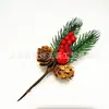 Promoção de Natal árvore de Natal simulação agulha de pinho ramo único decorações de Natal caixa de presente DIY acessórios de alta qualidade anel de rattan anel de rattan acessórios