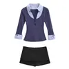 Estilo Instituto de Seúl ~ Camiseta de Manga Larga con Cuello Reductora de Edad para Mujer, Nueva Colección Otoño/Invierno, Camisa Ajustada de Falso Dos Piezas + Falda de Corte A