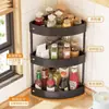 Estante de Almacenamiento para Esquina de Encimera de Cocina, Estante Triangular para Esquina de Pared Semicircular sin Taladro para Uso Doméstico, Estante de Almacenamiento para Botellas y Frascos de Especias