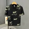 Comércio Exterior Estilo Americano High Street Camiseta Masculina de Manga Curta de Verão Fina com Estampa de Letras, Marca da Moda Meia-Manga para Jovens