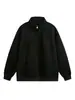Sudadera con capucha americana de media cremallera y cuello alto para hombre 2026 Nuevo Otoño Invierno Estilo Perezoso Holgado Top Casual Holgado Chaqueta