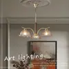 Lámpara Colgante de Comedor Estilo Wabi-Sabi Vintage de Nogal, Lámpara Colgante Retro para Sala de Estar, Luz de Dormitorio de Lujo Nórdico de Cobre Pulido