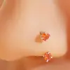 Joyería de Plata con Circonita Cruzada Europea y Americana para Nariz, Accesorios Populares de Lujo Ligero para Nariz en Amazon, Acero Inoxidable Venta al por Mayor de Comercio Exterior para Mujeres